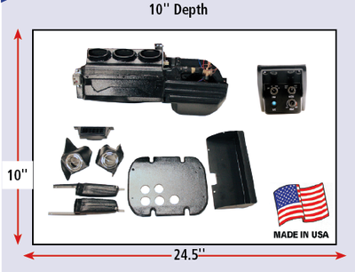 Southern Air 1957 Chevy Direct Fit A/C & Frontrunner Combo Kit Stealth Black Finish