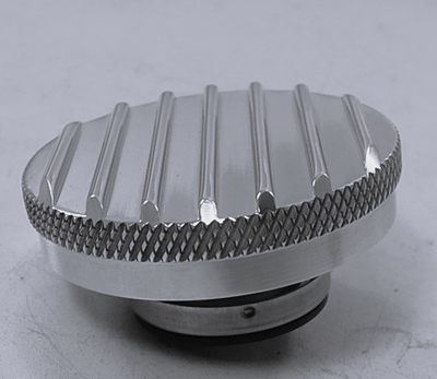 Polished Finned Knurled Radiator Cap 16LB