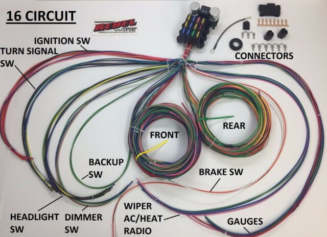 16 Circuit Muscle Car Ls Wiring Kit Usa Made