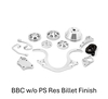 Billet Finish BBC Serpentine Hyper Drive Kit Pulley System W/o PS Reservoir