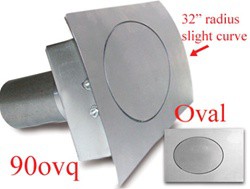 Fuel Door Kit, 90 Series, Oval, Slight Curve, 4-3/4in X 3-1/2in, Steel, Sold as a Kit