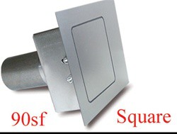 Fuel Door Kit, 90 Series, Flat Square, 3-1/2in, Steel, Sold as a Kit