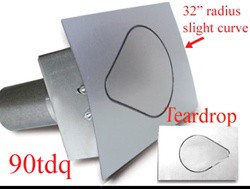 Fuel Door Kit, 90 Series, Teardrop, Slight Curve, 4-3/4in X 3-1/2in, Steel, Left Hand Hinge, Sold as a Kit