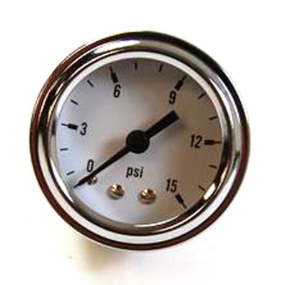 White 0 t0 15LB white Fuel pressure gauges