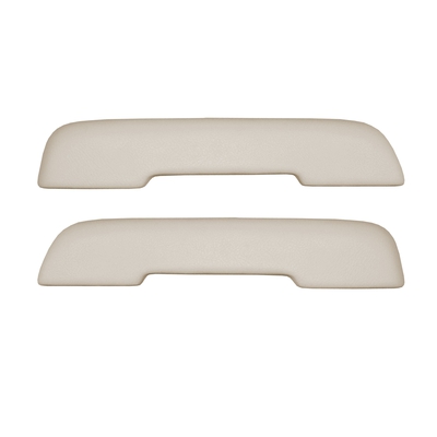 68 GM A-BODY FRONT ARMREST PADS - PARCHMENT