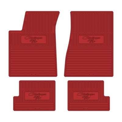 1970-1971 DODGE CHALLENGER R/T R/T' FLOOR MATS W/ MANUAL TRANSMISSION