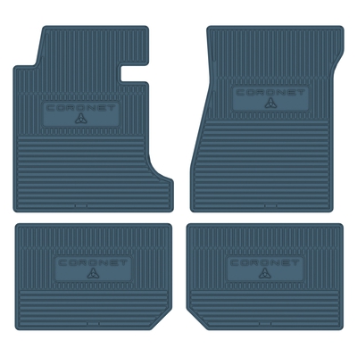 1967-1968 DODGE CORONET 440/CORONET 500/CORONET DELUXE/CORONET R/T FLOOR MATS W/ MANUAL TRANSMISSION