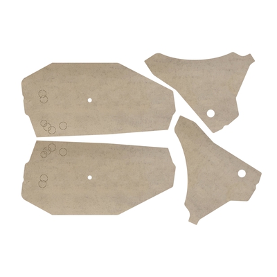 68-72 GM A-BODY FRONT DOOR & REAR PANEL WATERSHIELDS - HARDTOP (WITH REAR ARMREST/ASHTRAY PANELS)