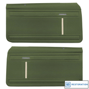 1971 CHEVROLET NOVA STANDARD FRONT DOOR PANELS PRE-ASSEMBLED- JADE GRN