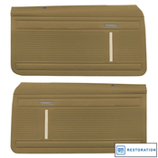 1970 CHEVROLET NOVA STANDARD FRONT DOOR PANELS PRE-ASSEMBLED - GOLD