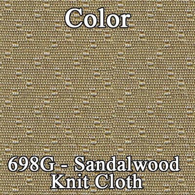 1970 CHEVROLET MONTE CARLO SPLIT BENCH CLOTH UPHOLSTERY - SRM SANDALWOOD CLOTH/SANDALWOOD