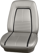 1967 CHEVROLET CAMARO "DELUXE" BUCKET SEAT UPHOLSTERY - WHITE W/ BLACK ACCENT