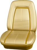 1967 CHEVROLET CAMARO "DELUXE" BUCKET SEAT UPHOLSTERY - PEARL YELLOW W/ GOLD ACCENT