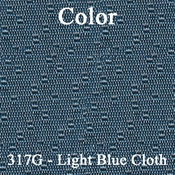 1970 CHEVROLET MONTE CARLO SPLIT BENCH CLOTH UPHOLSTERY - SRM LIGHT BLUE CLOTH/LIGHT BLUE