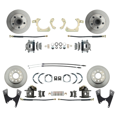 1955-1958 GM Full Size Front & Rear Power Disc/Disc Brake Conversion Kit #1 W/O Booster (Impala, Bel Air, Biscayne)