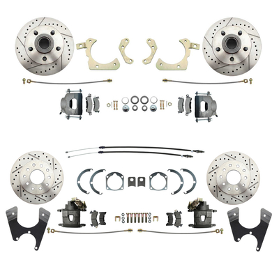 1955-1958 GM Full Size Front & Rear Power Disc/Disc Brake Conversion Kit #2 W/O Booster (Impala, Bel Air, Biscayne)