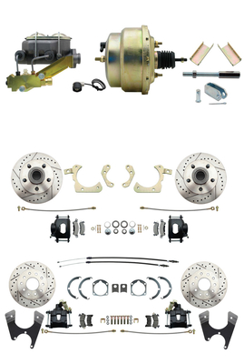 1955-1958 GM Full Size Front & Rear Power Disc/Disc Brake Conversion Kit #6 w/ Booster Kit (Impala, Bel Air, Biscayne)