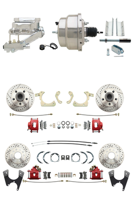 1955-1958 GM Full Size Front & Rear Power Disc/Disc Brake Conversion Kit #3 w/ Booster Kit (Impala, Bel Air, Biscayne)