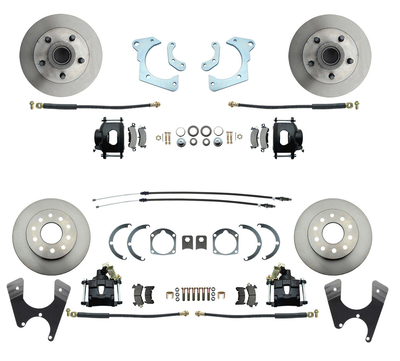 1959-1964 GM Full Size Front & Rear Power Disc/Disc Brake Conversion Kit #3 W/O Booster (Impala, Bel Air, Biscayne)