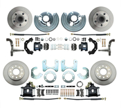 1962-1972 Mopar A, B, & E Body Standard Disc Brake Conversion Kit w/ Powder Coated Black Calipers