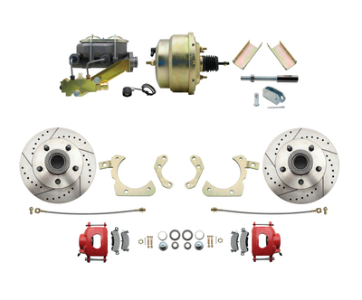 1955-1958 GM Full Size Disc Brake Kit w/ 8" Dual Zinc Booster Conversion Kit (Impala, Bel Air, Biscayne)