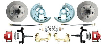 1967-1969 Camaro/ Firebird & 1968-1974 Chevy Nova 2" Drop Front Disc Brake Kit Red Calipers