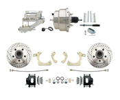 1955-1958 GM Full Size Disc Brake Kit w/ 8" Dual Chrome Power Brake Booster Conversion Kit (Impala, Bel Air, Biscayne)