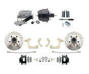 1955-1958 GM Full Size Disc Brake Kit w/ 8" Dual Powder Coated / Aluminum Booster Conversion Kit (Impala, Bel Air, Biscayne)