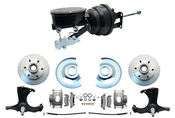 1963-1966 Chevy Truck Power Disc Brake Kit 8" Dual Black Oval Master