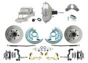 1964-1972 GM A Body Front Power Disc Brake Conversion Kit Standard Rotors w/ 11" Chrome Booster Kit