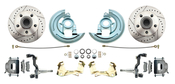 1964-1972 GM A Body (Chevelle, GTO, Cutlass) Stock Height Front Disc Brake Kit w/ Drilled & Slotted Rotors