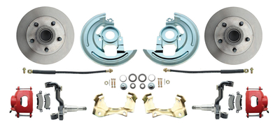 1967-1969 Camaro/ Firebird & 1968-1974 Chevy Nova Stock Height Front Disc Brake Kit Red Calipers