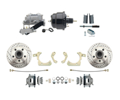 1955-1958 GM Full Size Disc Brake Kit w/ 8" Dual Powder Coated / Aluminum Booster Conversion Kit (Impala, Bel Air, Biscayne)