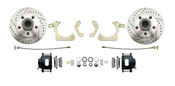 1955-1958 GM Full Size High Performance Disc Brake Conversion Kit Black Calipers (Impala, Bel Air, Biscayne)