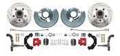 1962-1972 Mopar B&E High Performance Disc Brake Conversion Kit w/ Red Powder Coated Calipers