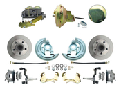 1964-1972 GM A Body Front Power Disc Brake Conversion Kit Standard Rotors w/ 9" Delco Stamped Booster Kit