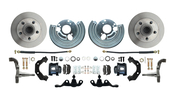 1962-1972 Mopar A Body Large Bolt Pattern Standard Disc Brake Conversion Kit w/ Powder Coated Black Calipers