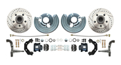 1962-1972 Mopar B&E Body High Performance Disc Brake Conversion Kit w/ Powder Coated Black Calipers