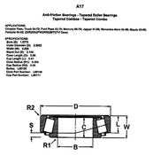 A17 Bearing See Description for Fitment