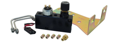 Adjustable Proportioning Valve + Distribution Block, Zinc Mounting Bracket & 9/16 & 1/2 Lines