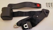 3-Point Black Retractable Shoulder Harness Late Model Red Button Release