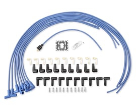 Spark Plug Wire Set- 8mm - Blue Wire with Blue 90 Deg Boots