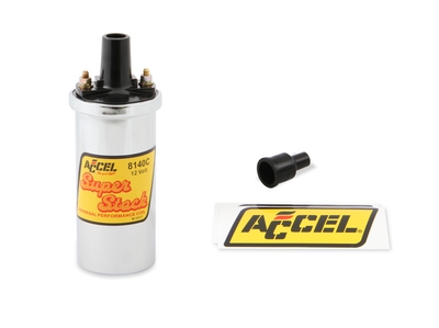 ACCEL Ignition Coil - Chrome - 42000v 1.4 ohm primary - Points - up to 6500 RPM