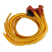 Spark Plug Wire Set - 8mm - Yellow with Orange Straight Boots