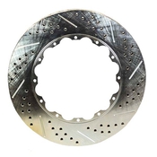 Baer Brakes 14.000" x 1.150", 2-Piece, LH Replacement Rotor, SDZ 14.000" x 1.150", 12 x 8.50"BC, 2-Piece, Left, Slot Drilled & Zinc Plated Finish