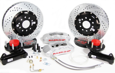 Baer Brakes 13" Pro+ Front Brake Kit - Silver Fits 1937-48 Ford Straight Axle Spindles (5x4.5" & 5x4.75"BC)