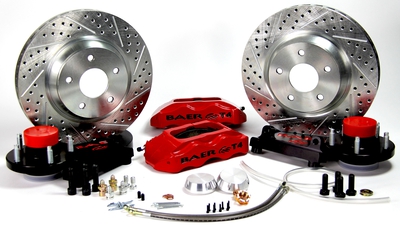 Baer Brakes 13" Track4 Front Brake Kit, Black, SDZ, Std. Studs Fits 1971-73 Ford Mustang, 70-74 Maverick & 1971-73 Mercury Cougar, 70-74 Comet w/OE Disc Brake Spindle