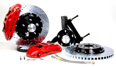 Baer Brakes 14" Extreme+ Front Brake Kit, Silver, SDZ, Std. Studs Fits 1978-88 GM G-body Vehicles (Comes Assembled on Stock Height Spindles)