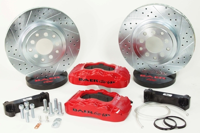 Baer Brakes 14" Pro Front Brake Kit - Red Fits 2006-09 Chevy Trailblazer, 2WD & AWD w/OE Spindles & Hubs