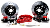 Baer Brakes 14" Extreme+ Front Brake Kit, Red, SDZ, Std. Studs Fits 1965-69 Ford Mustang, 62-69 Fairlane, 63-69 Falcon, 1969 Torino & 1967-69 Mercury Cougar, 66-69 Comet, 1969 Cyclone w/OE Drum Brake Spindles, Also Fits 1967 Ford Mustang and Mercury Cougar w/OE Disc Brake Spindles